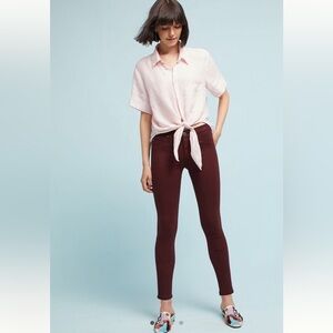 Anthropologie AG purple/maroon The Abbey Ankle mid-rise super skinny size 27R.